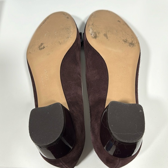 ON SALE!Salvatore FERRAGAMO Suede Ballet pumps, Wine Color, size 7.5B, Like NEW! - Picture 5 of 6